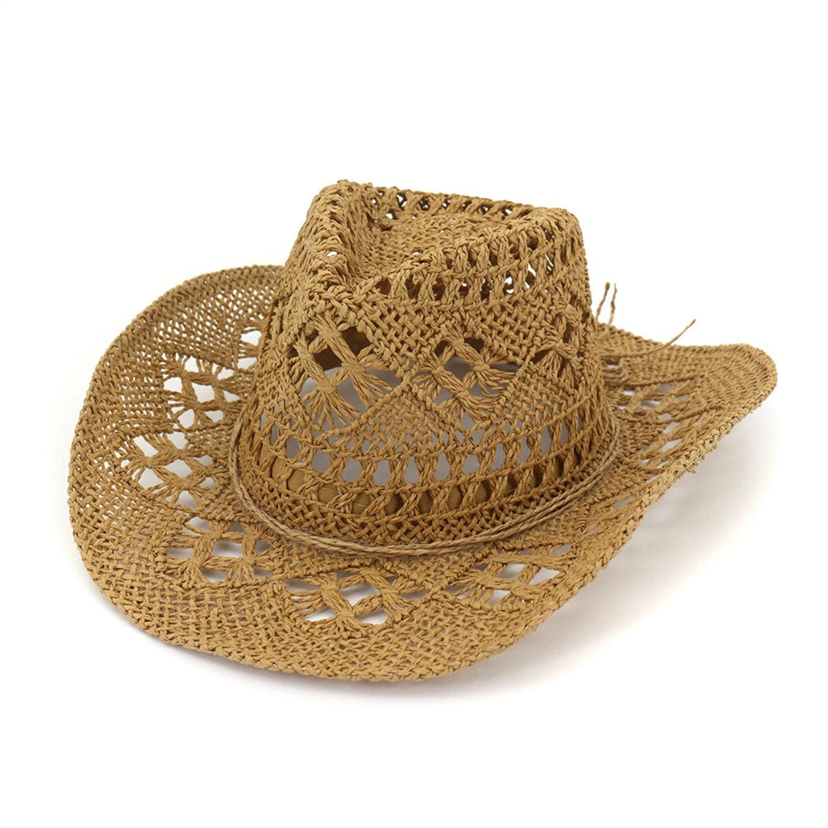 Western Cowboy Cowgirl Straw Hat Sun Summer Beach Party Rodeo, Womens, Mens