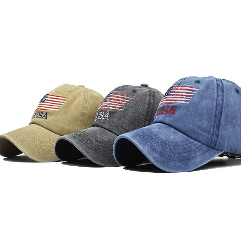 USA Flag Baseball Cap Adjustable Dad Hat Patriotic Embroidered, Great Gift