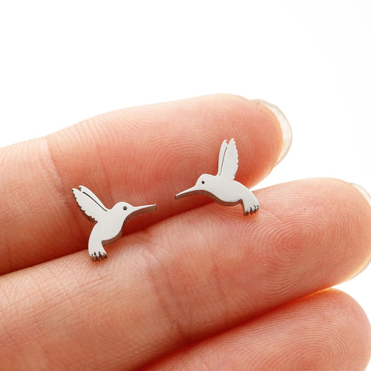 Stud Hummingbird Earrings