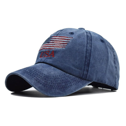 USA Flag Baseball Cap Adjustable Dad Hat Patriotic Embroidered, Great Gift