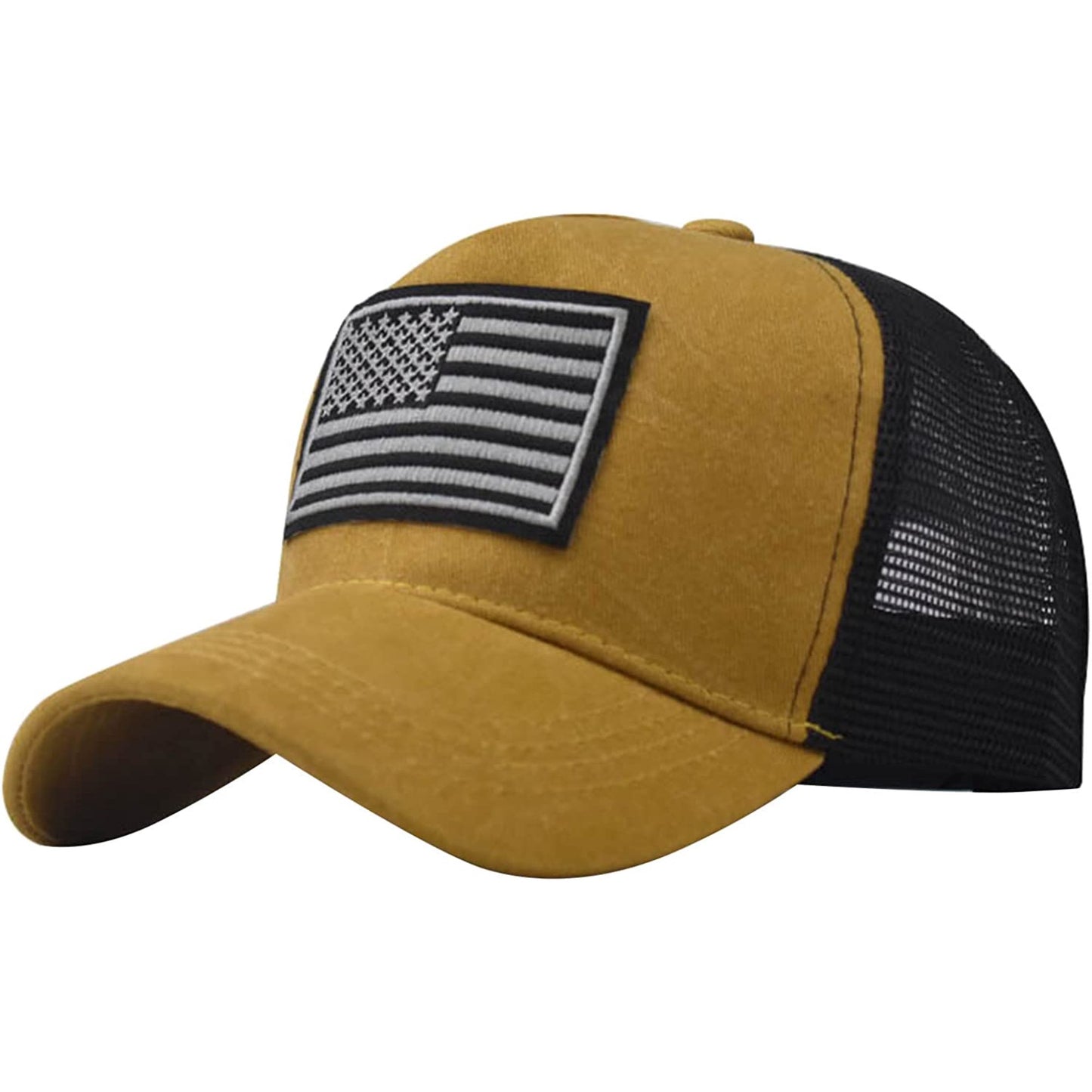 American Flag Trucker Cap US Flag Hat Adjustable
