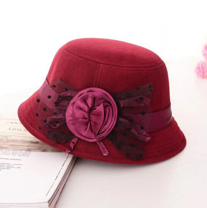 Ladies Bucket Hat w/ Rose