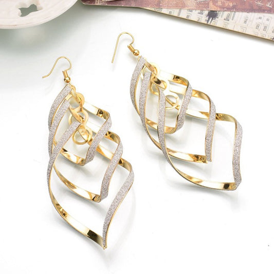 Tassel Spiral Frosted Earrings