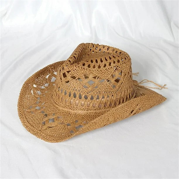 Western Cowboy Cowgirl Straw Hat Sun Summer Beach Party Rodeo, Womens, Mens