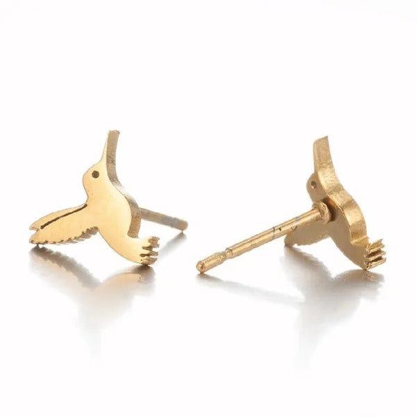 Stud Hummingbird Earrings