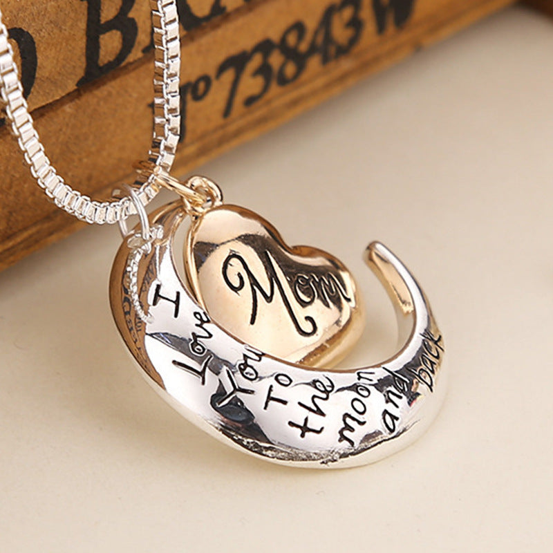 "I love you to the Moon and Back" Mom Necklace - Mother's Day