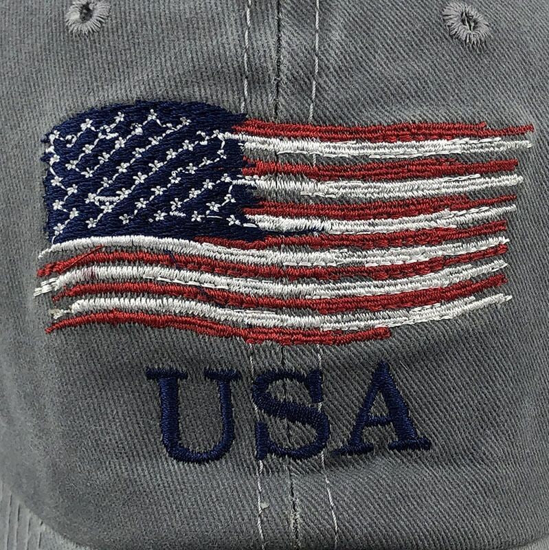 USA Flag Baseball Cap Adjustable Dad Hat Patriotic Embroidered, Great Gift