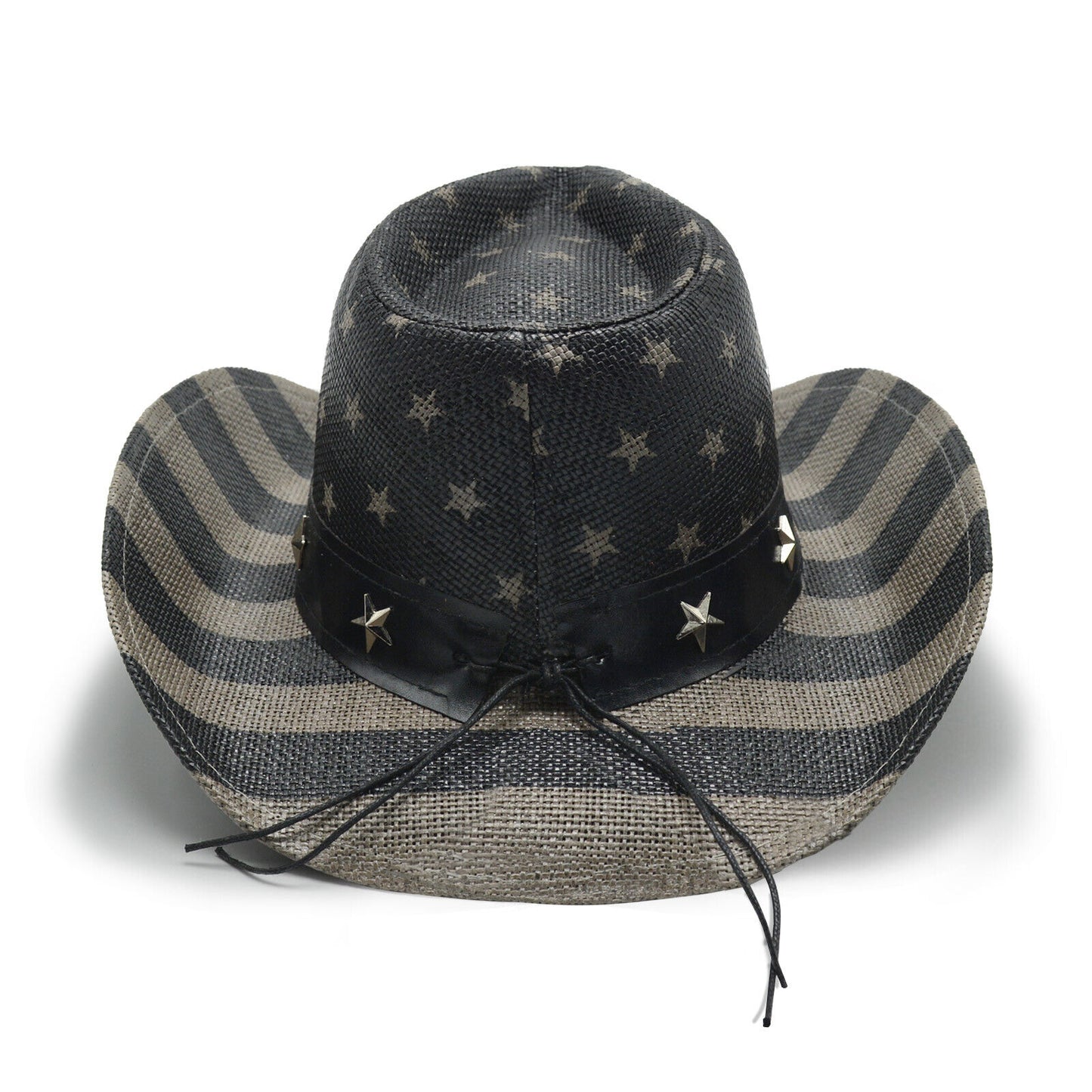 Black & White American Flag Cowboy Hat