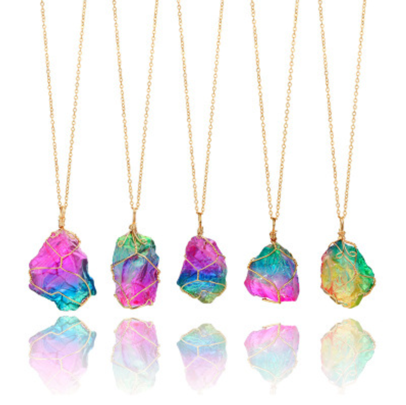 Seven Color Stone Necklace