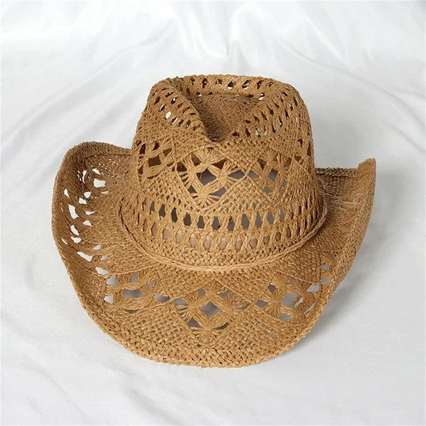 Western Cowboy Cowgirl Straw Hat Sun Summer Beach Party Rodeo, Womens, Mens