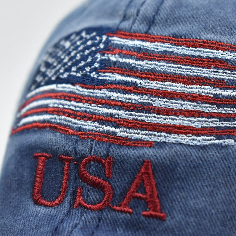 USA Flag Baseball Cap Adjustable Dad Hat Patriotic Embroidered, Great Gift