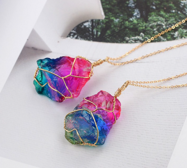 Seven Color Stone Necklace