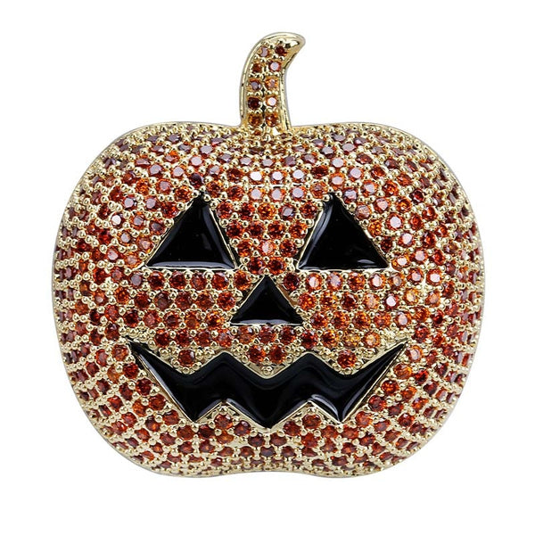 Pumpkin Jack O'Lantern Halloween Necklace