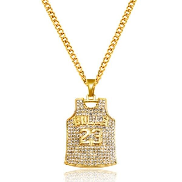 23 Bulls Jersey Necklace - Rhinestone