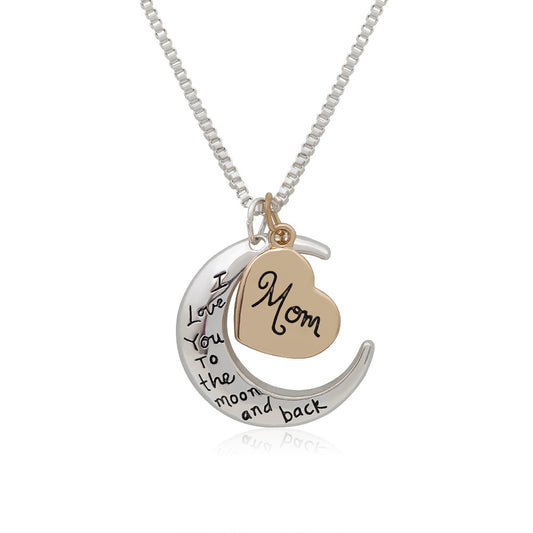 "I love you to the Moon and Back" Mom Necklace - Mother's Day