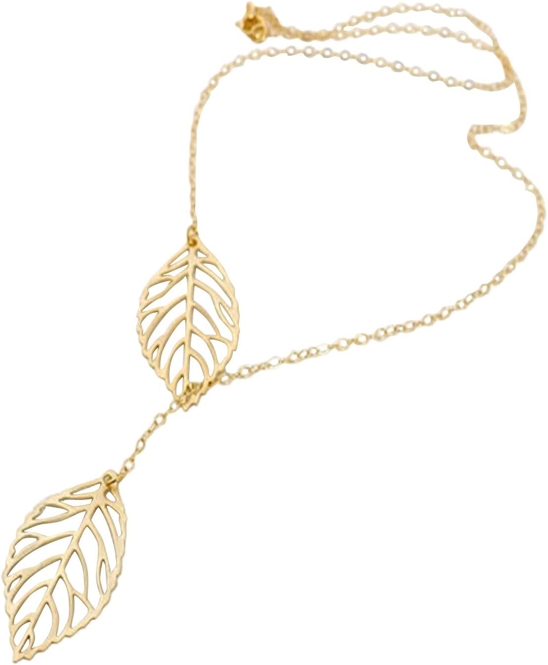 Beautiful Double Leaf Stranded Necklace