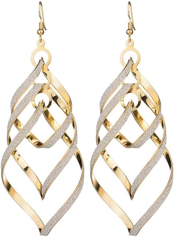 Tassel Spiral Frosted Earrings