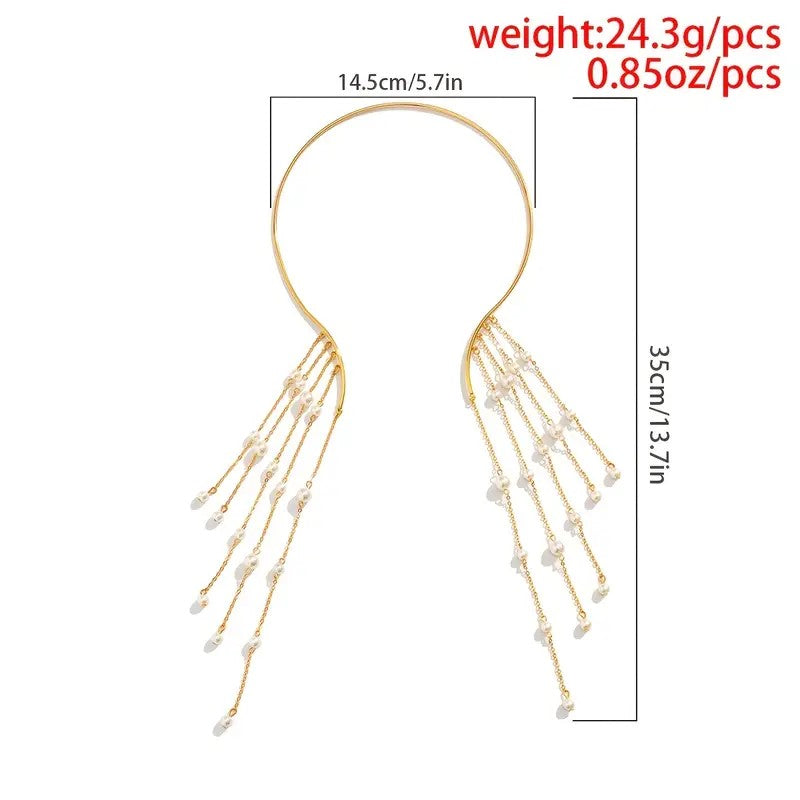Elegant Pearl Open Choker Necklace