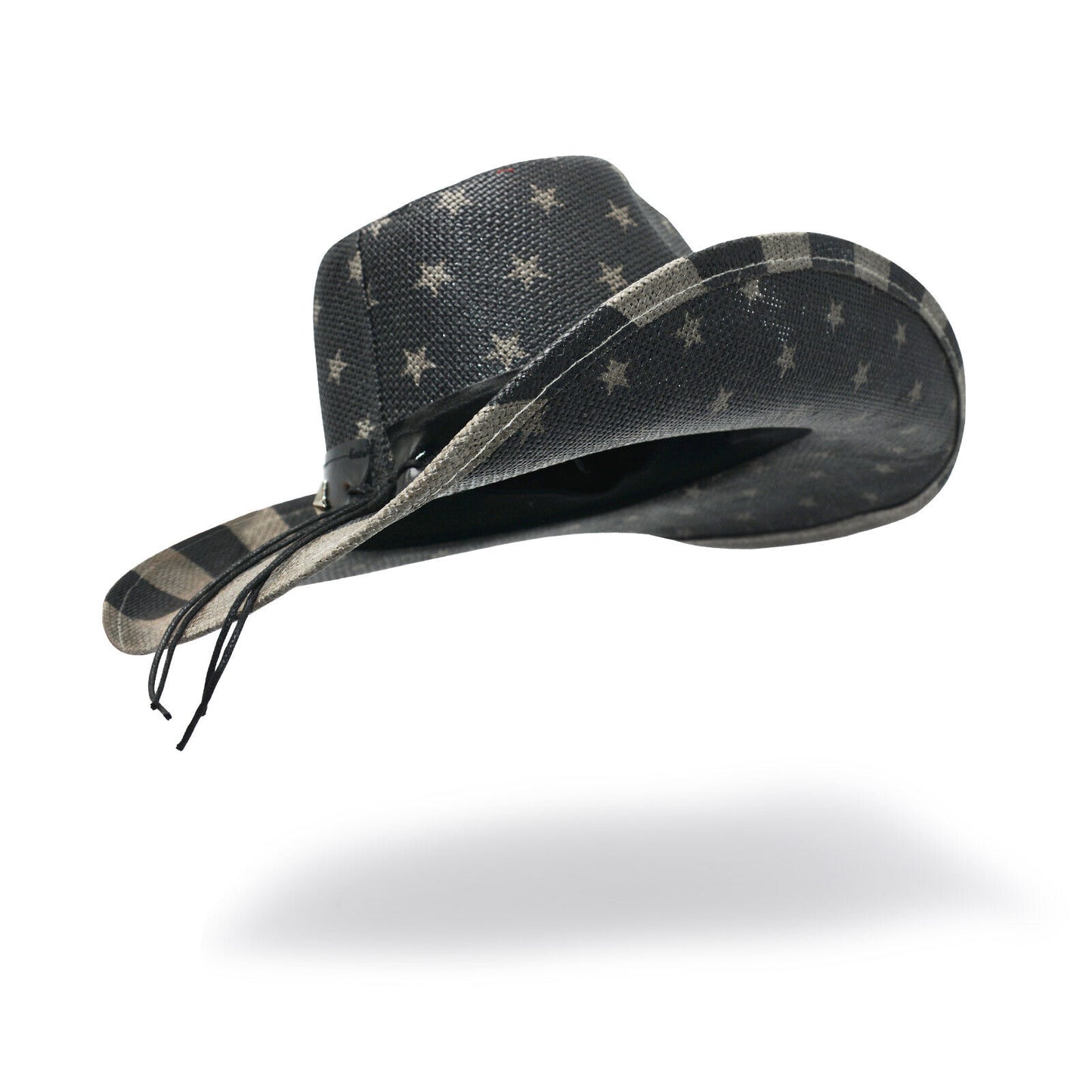 Black & White American Flag Cowboy Hat
