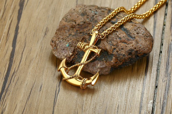 Navy/Sailor Anchor Necklace Stainless Steel Pendant Chain