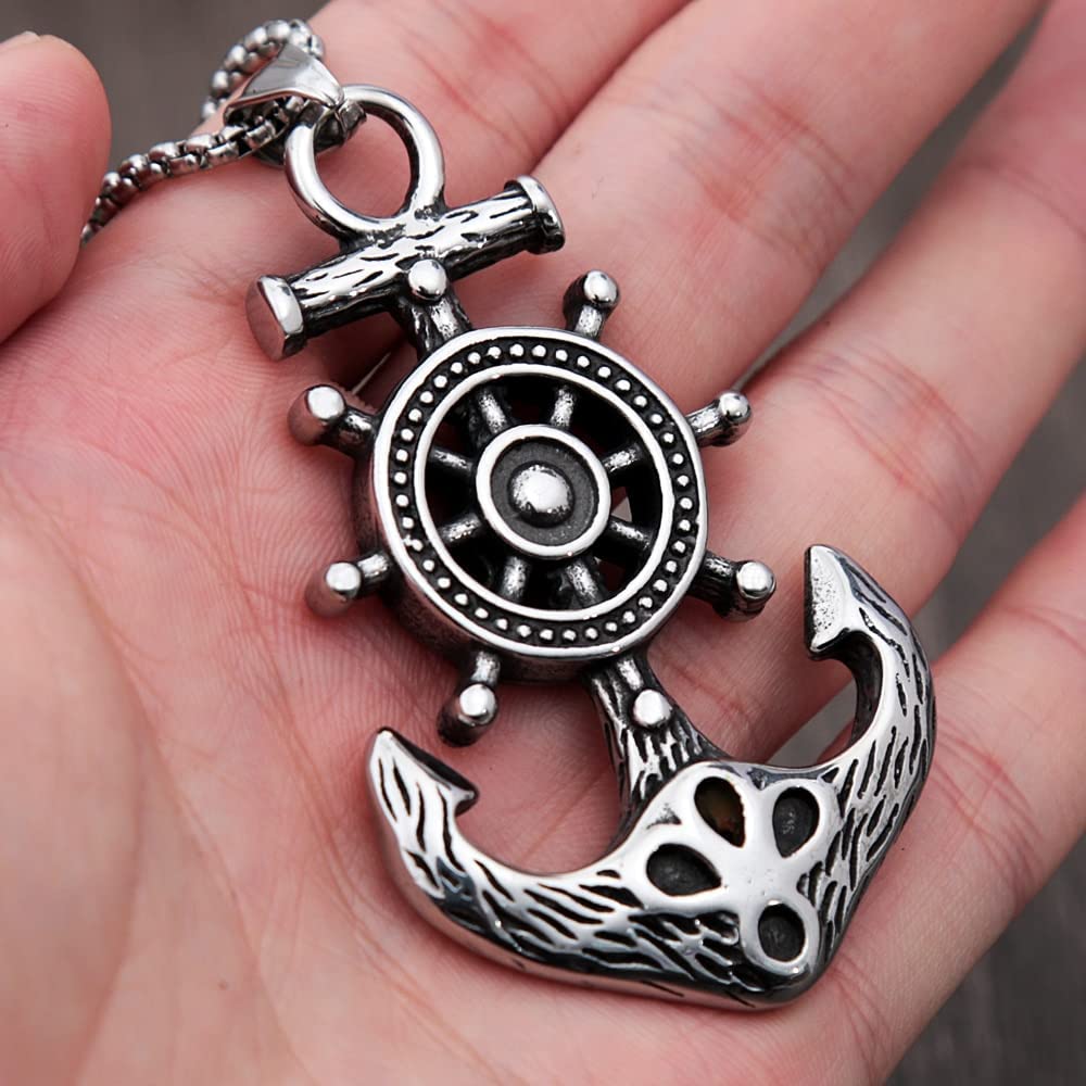 Sea Anchor Necklace - Stainless Steel