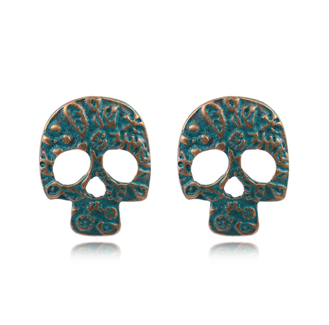 3 Pairs Set of Skeleton, Skull Earrings