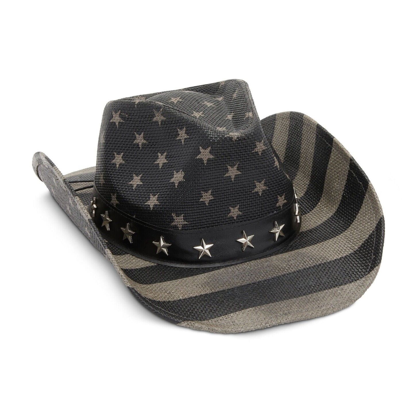 Black & White American Flag Cowboy Hat