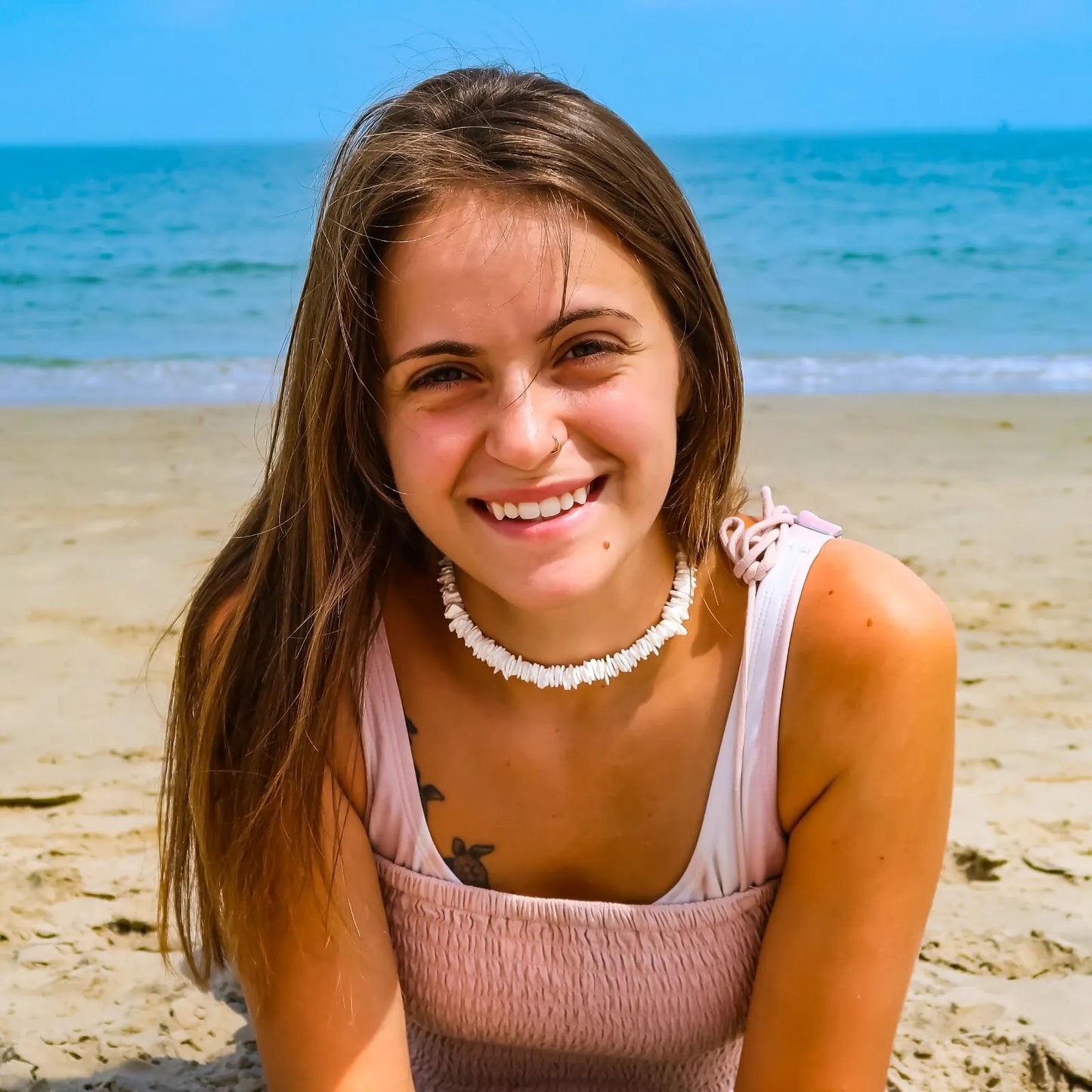 White Puka Shell Necklace
