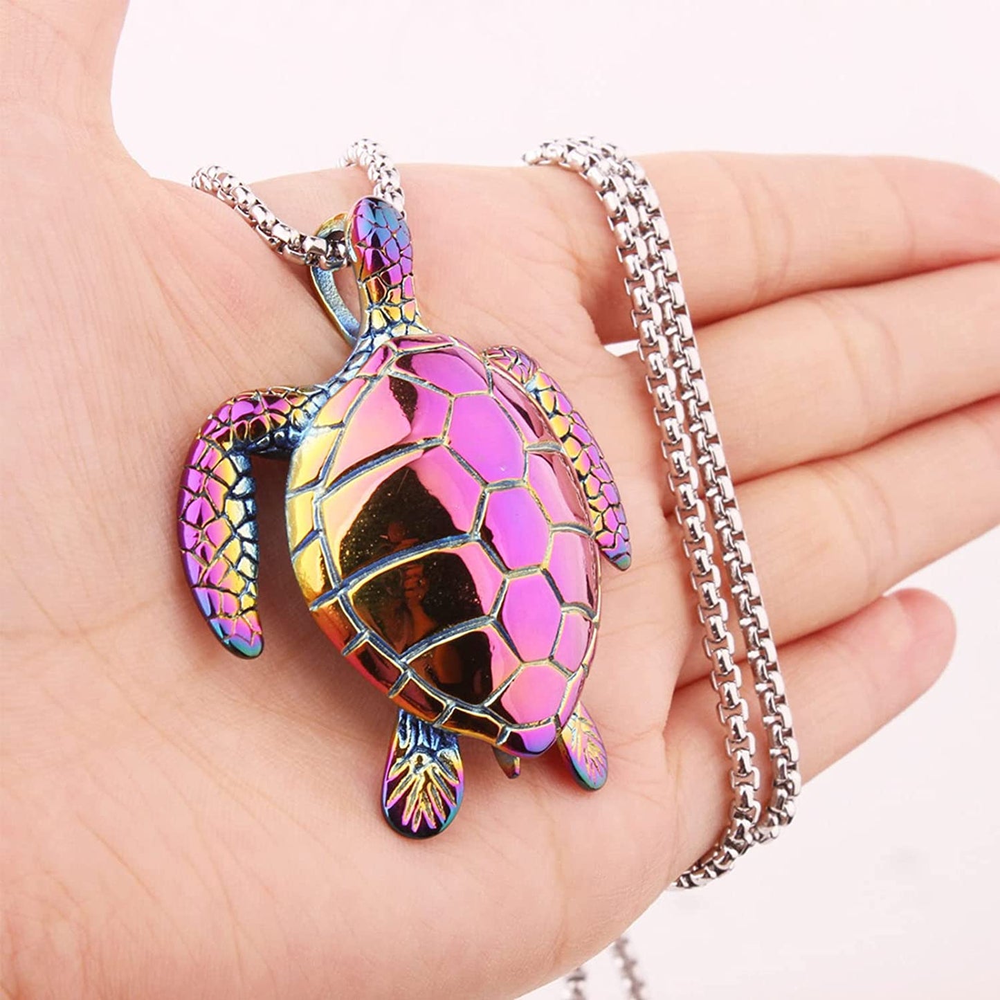 Large Sea Turtle Pendant Necklace
