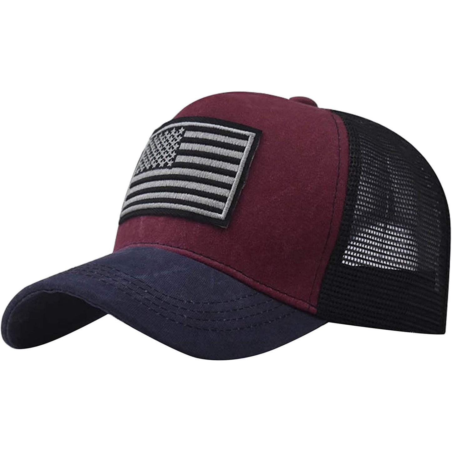 American Flag Trucker Cap US Flag Hat Adjustable