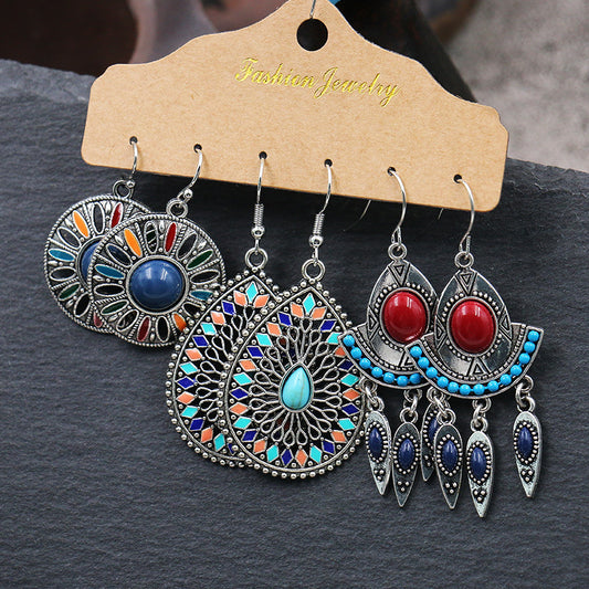 Colorful Boho Earring Set