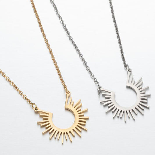 Sun Ray Necklace - Minimalist Design