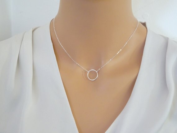 3 Piece Strand Layered Medallion, Long Bar, Hoop Geometric Necklace
