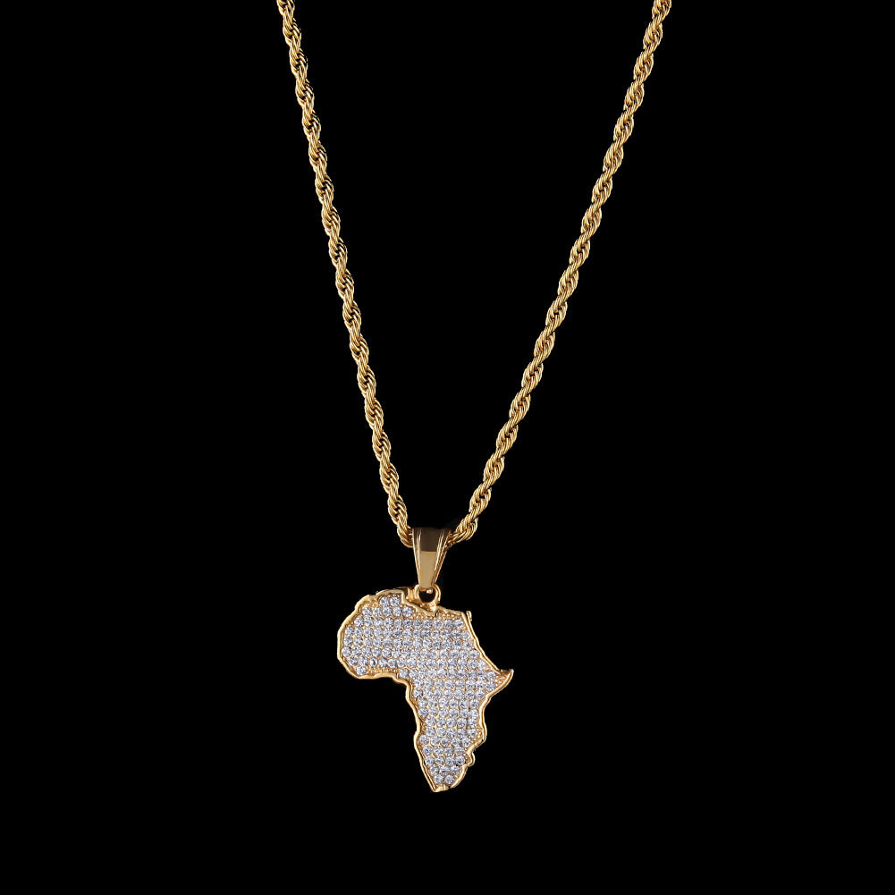 Africa Crystal Gold Necklace