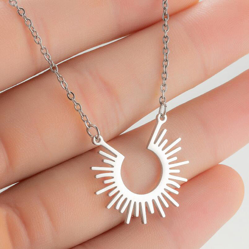 Sun Ray Necklace - Minimalist Design