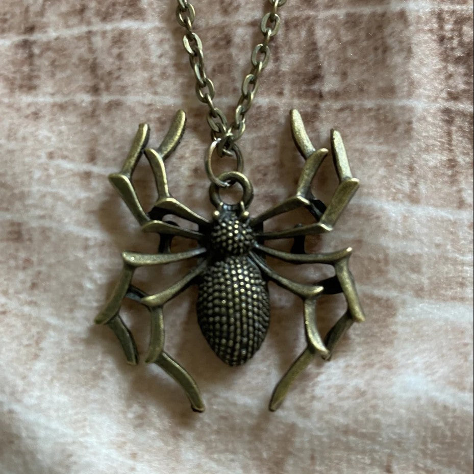 Spider Stainless Steel Pendant Necklace