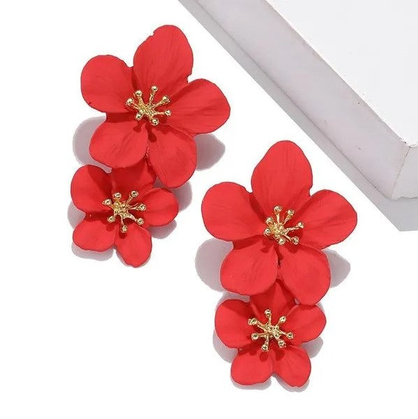 Boho Colorful Flower Earrings