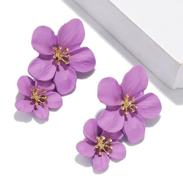 Boho Colorful Flower Earrings