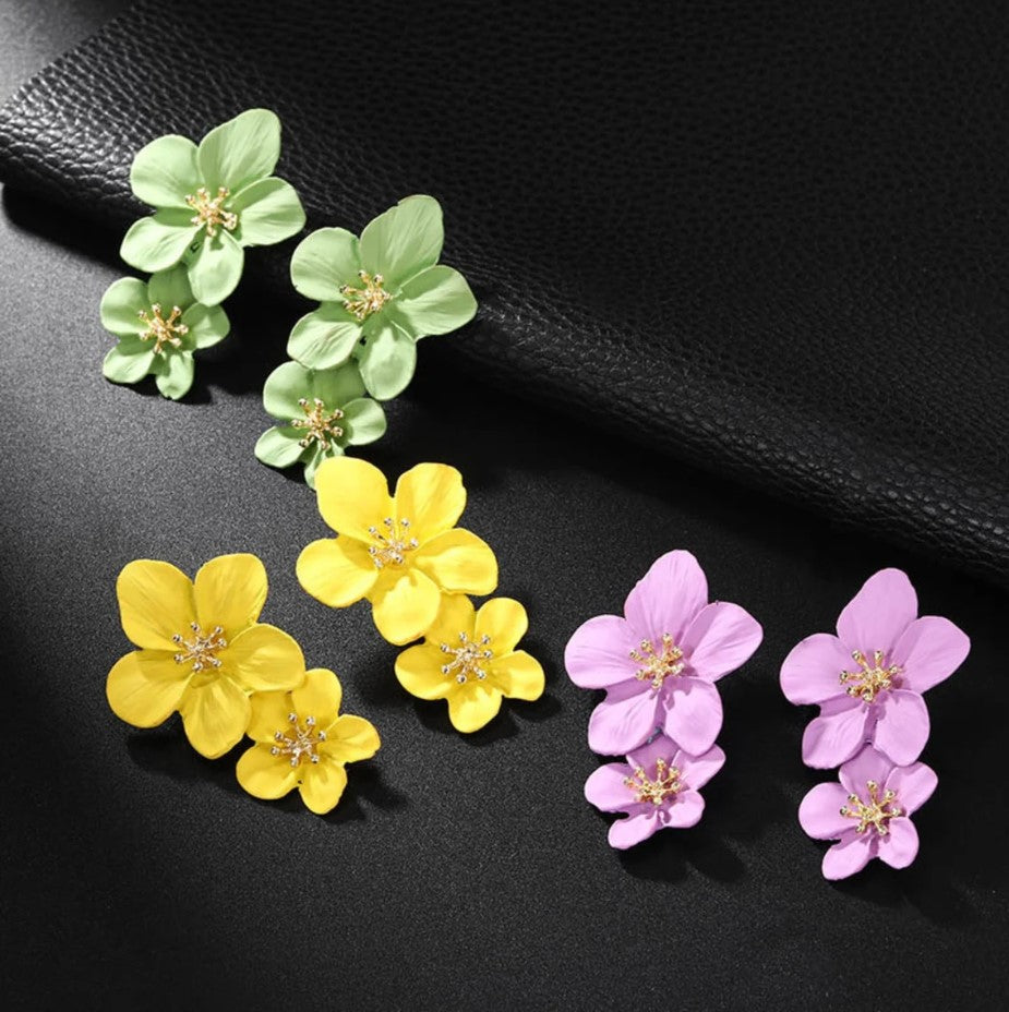 Boho Colorful Flower Earrings