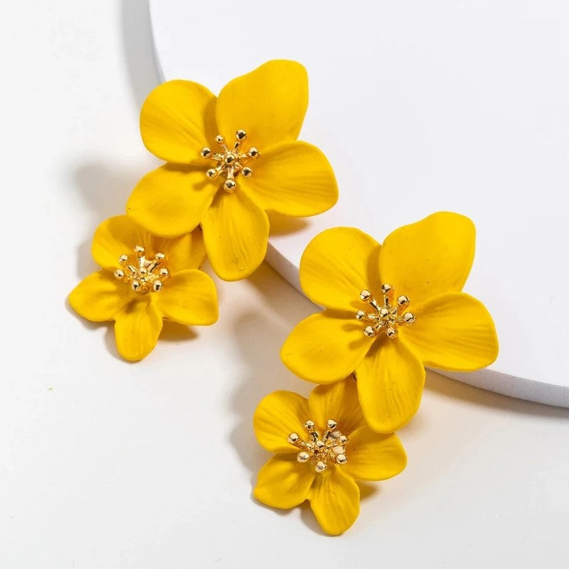 Boho Colorful Flower Earrings