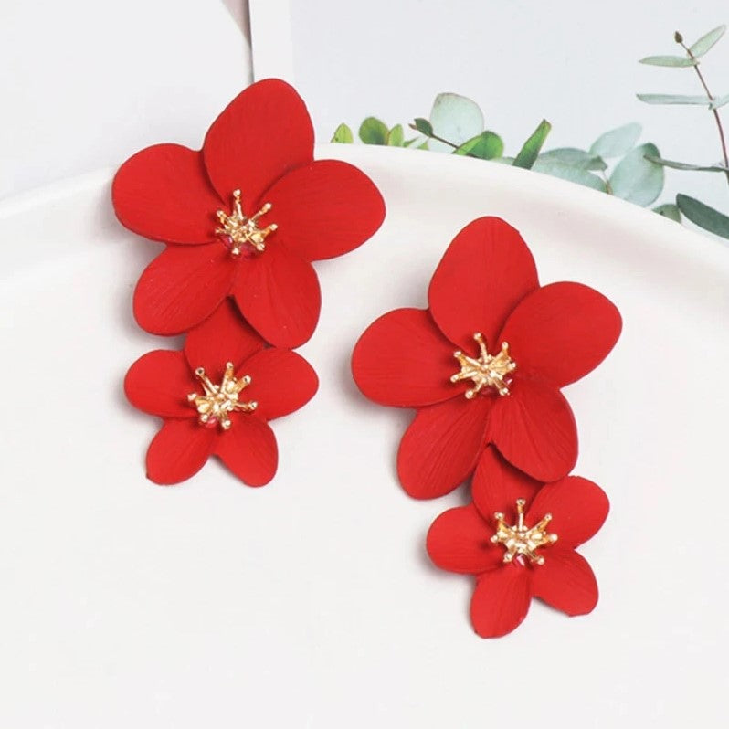 Boho Colorful Flower Earrings