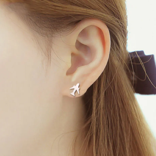Jet Airplane Stud Earrings