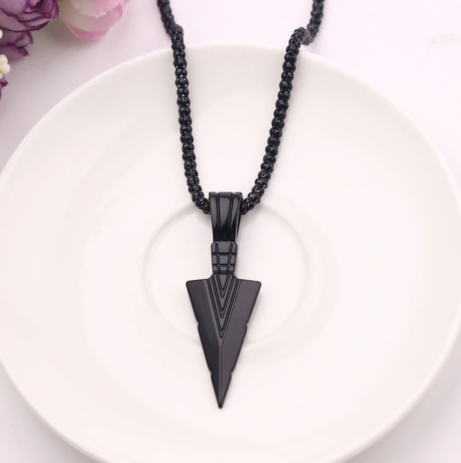 Arrowhead  Pendant Necklace 24" Chain