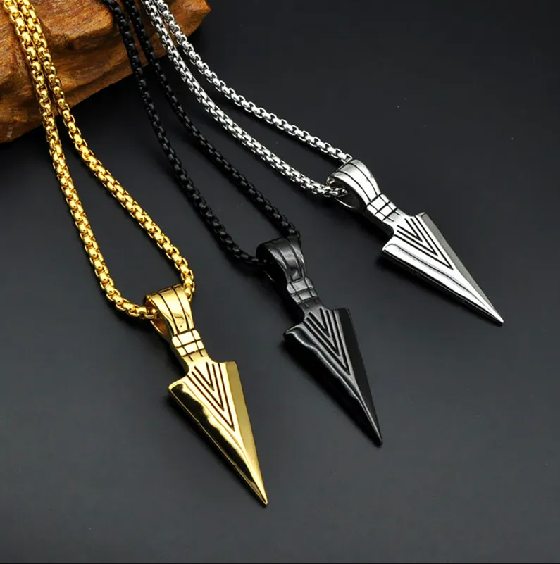 Arrowhead  Pendant Necklace 24" Chain