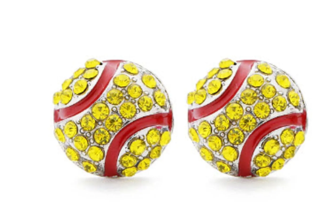 Sports Stud Bling Earrings