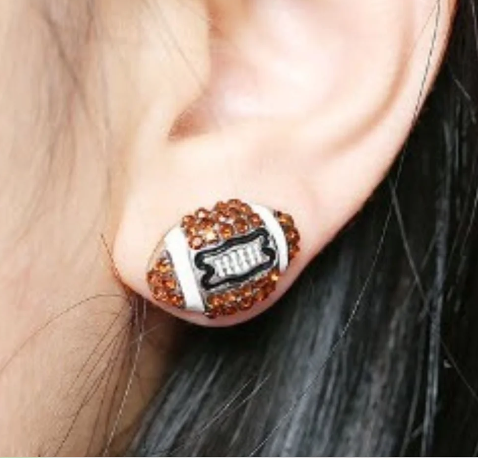 Sports Stud Bling Earrings