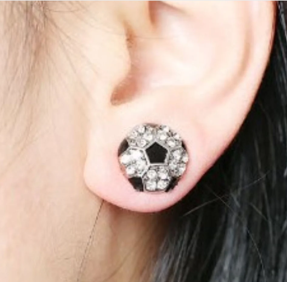 Sports Stud Bling Earrings