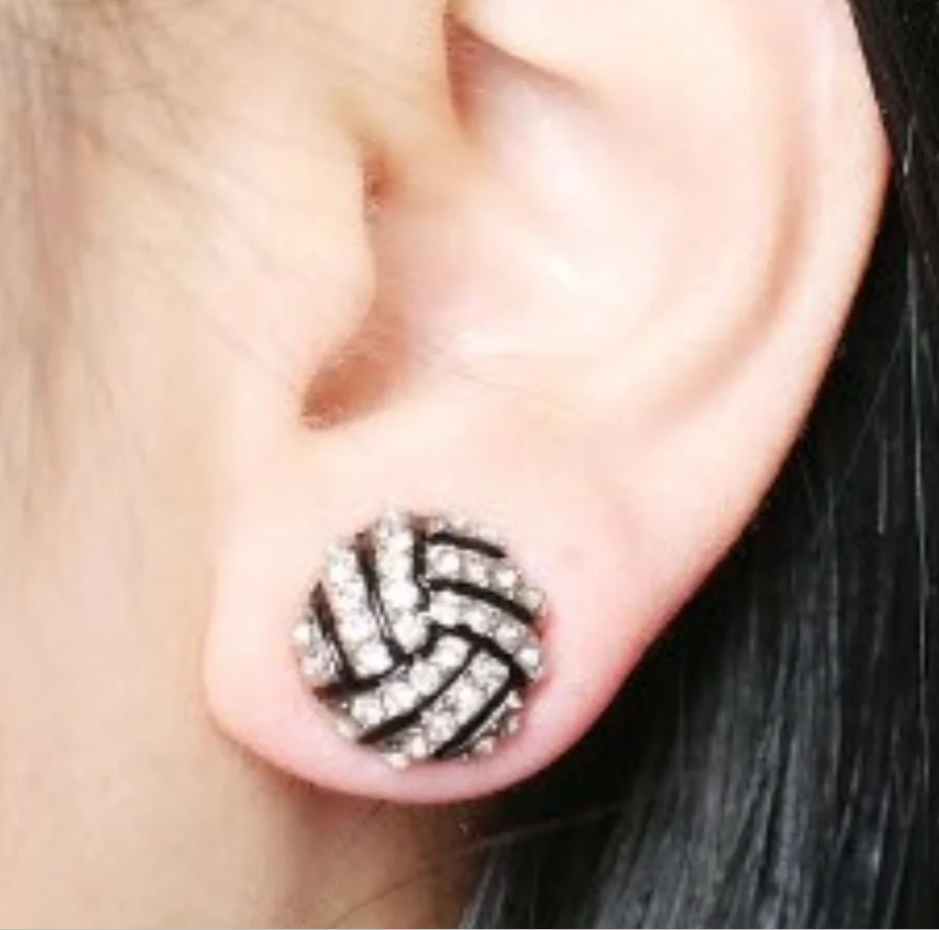 Sports Stud Bling Earrings