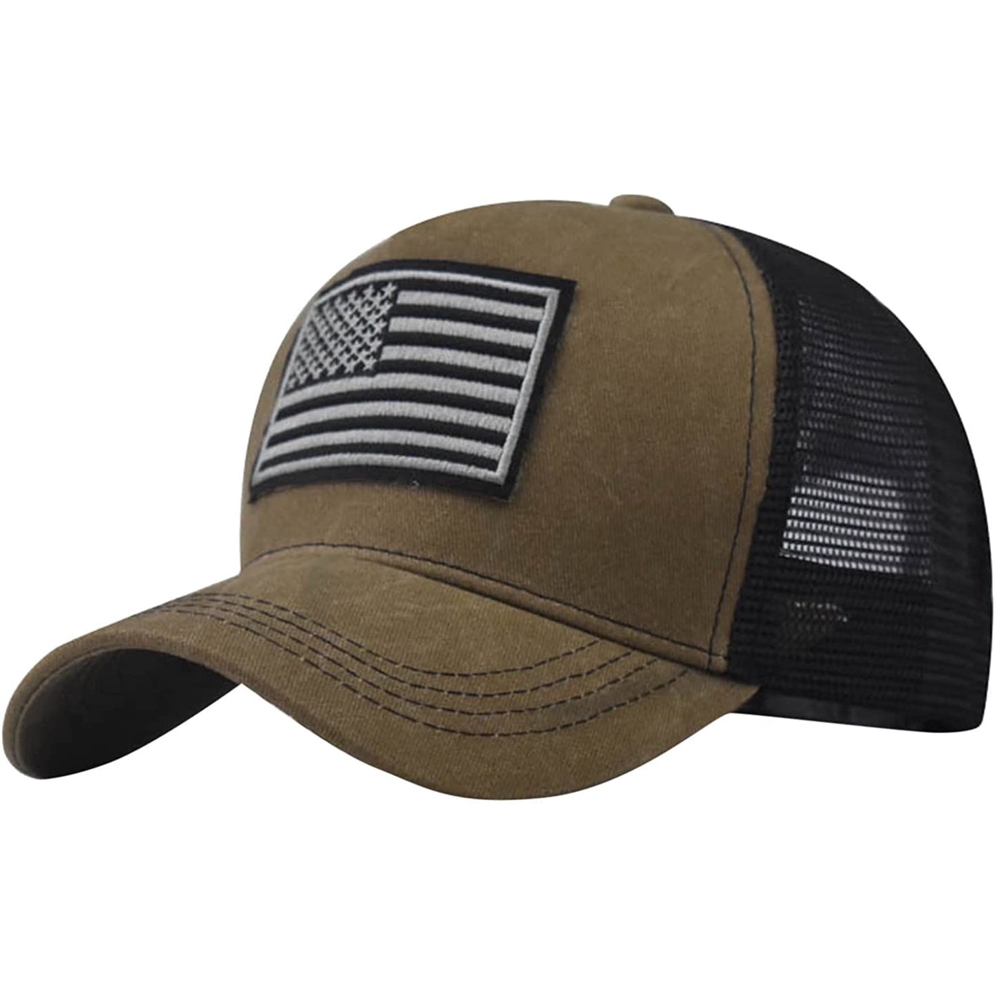 American Flag Trucker Cap US Flag Hat Adjustable
