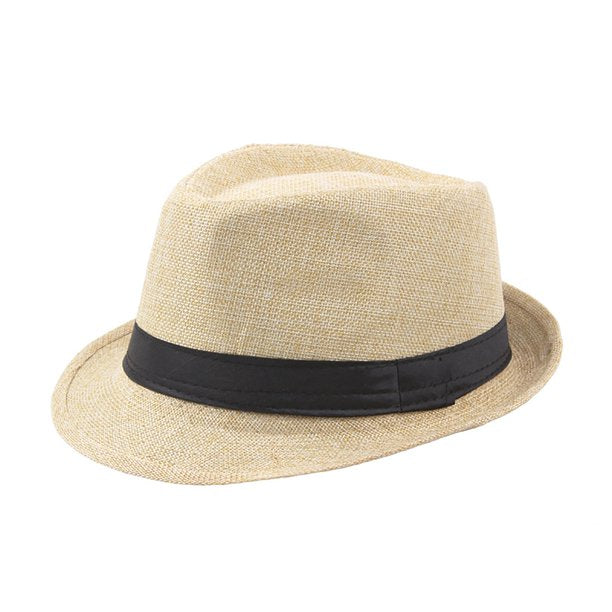 Fedora Hat, Straw Trilby Cuban Sun Cap Panama Short Brim Floral
